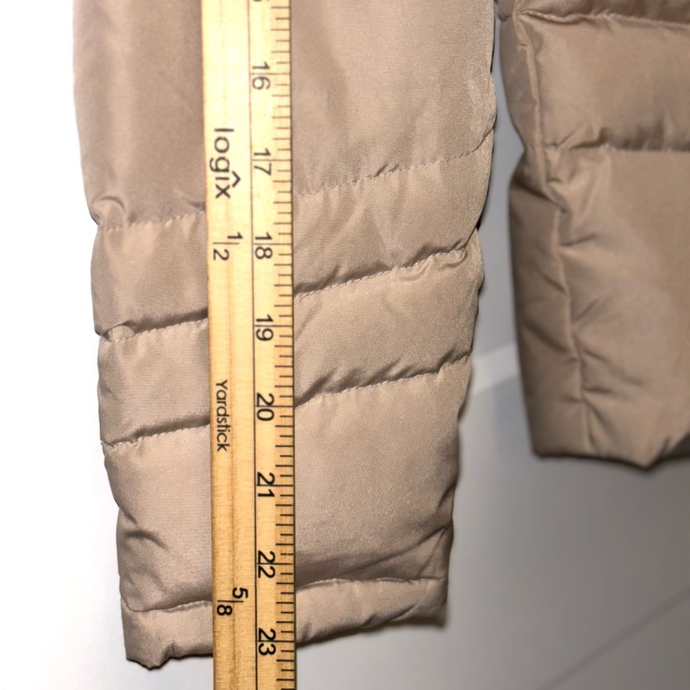 KENNETH COLE REACTION BEIGE QUILTED DUCK DOWN TWO WAY CLOSER ZIPPER & SNAPS SZ S - Picture 10 of 15